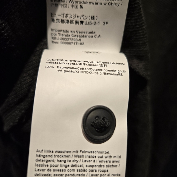 Hugo Boss Men's Cotton Waffle Henley Long Sleeve Shirt Size Int XXL - Picture 8 of 8